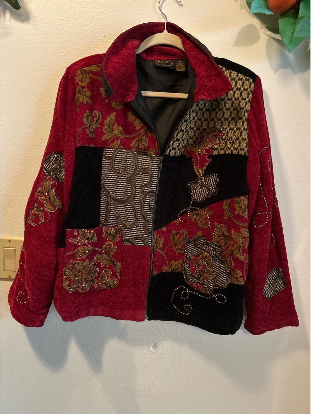 Julia Ken Vintage Patchwork Rayon Jacket Medium